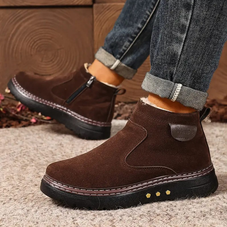 ArcticWalk™ Men’s Orthopedic Winter Boots – Cozy Lining & Non-Slip Sole