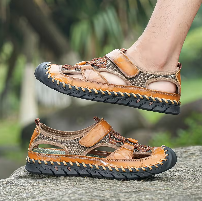 ⏰Summer Promotion 50% OFF 🔥 Men's Handmade Cowhide Breathable Mesh Walking Shoes