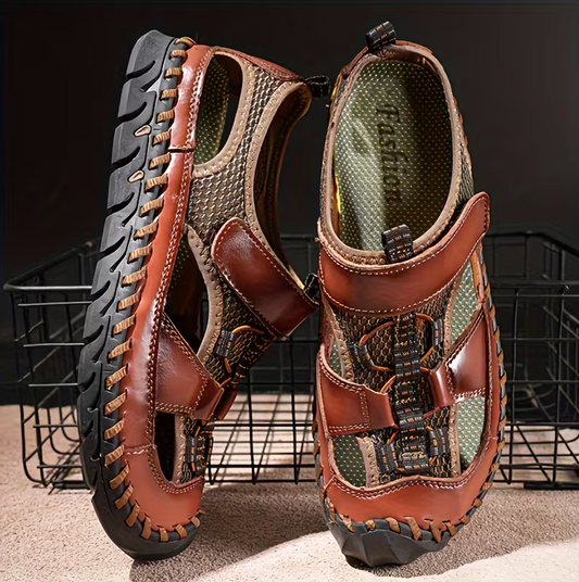 ⏰Summer Promotion 50% OFF 🔥 Men's Handmade Cowhide Breathable Mesh Walking Shoes